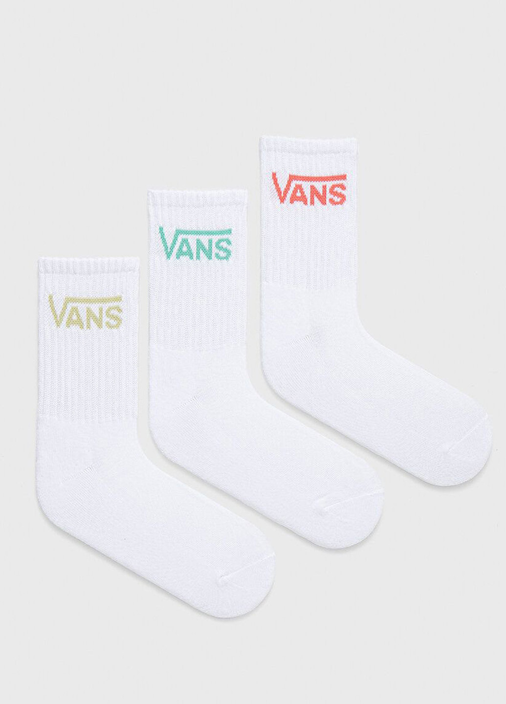 Білі шкарпетки (3 пари) Vans логотипи (327368635)