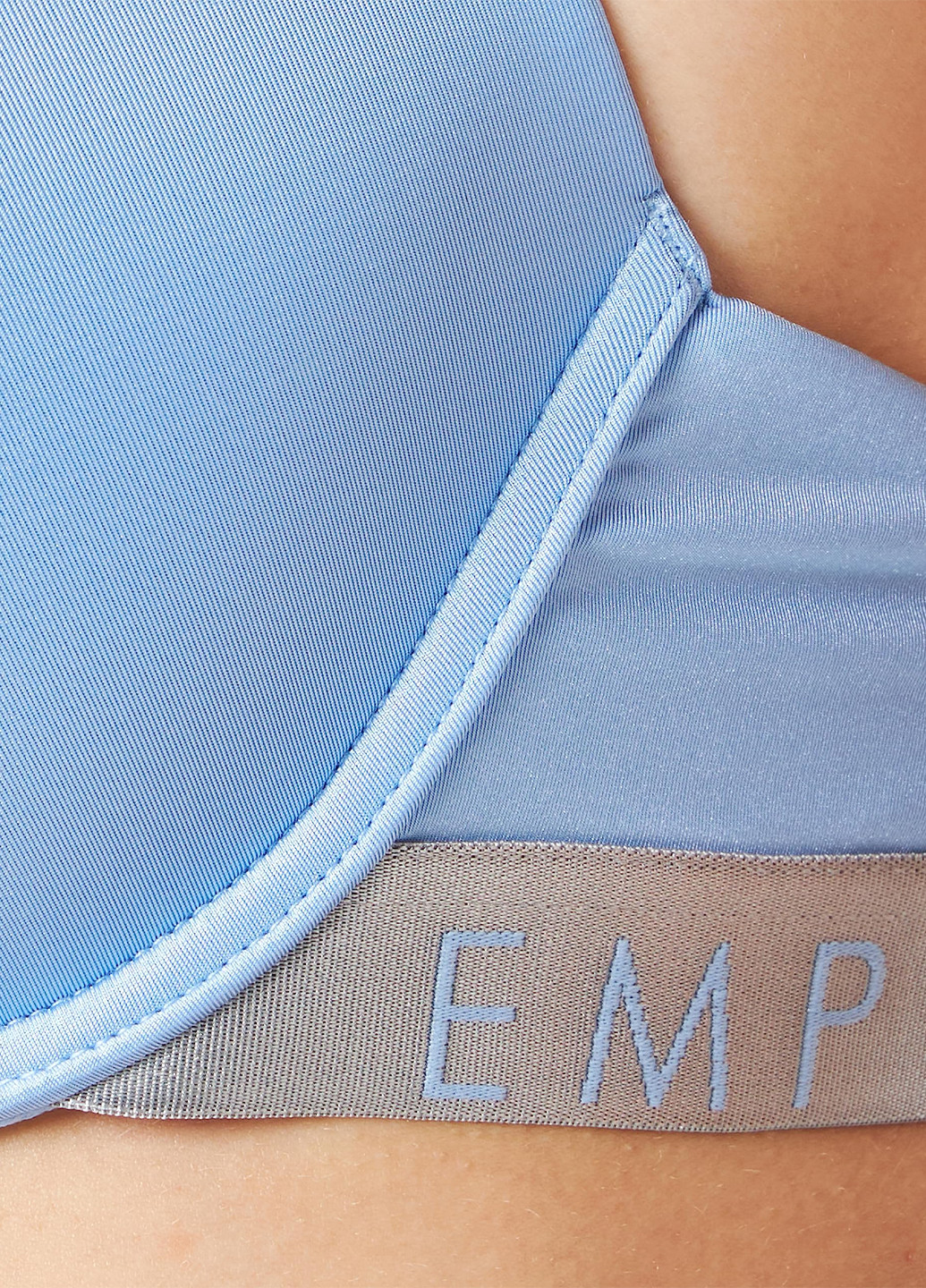 Голубой бюстгальтер Emporio Armani с косточками полиамид