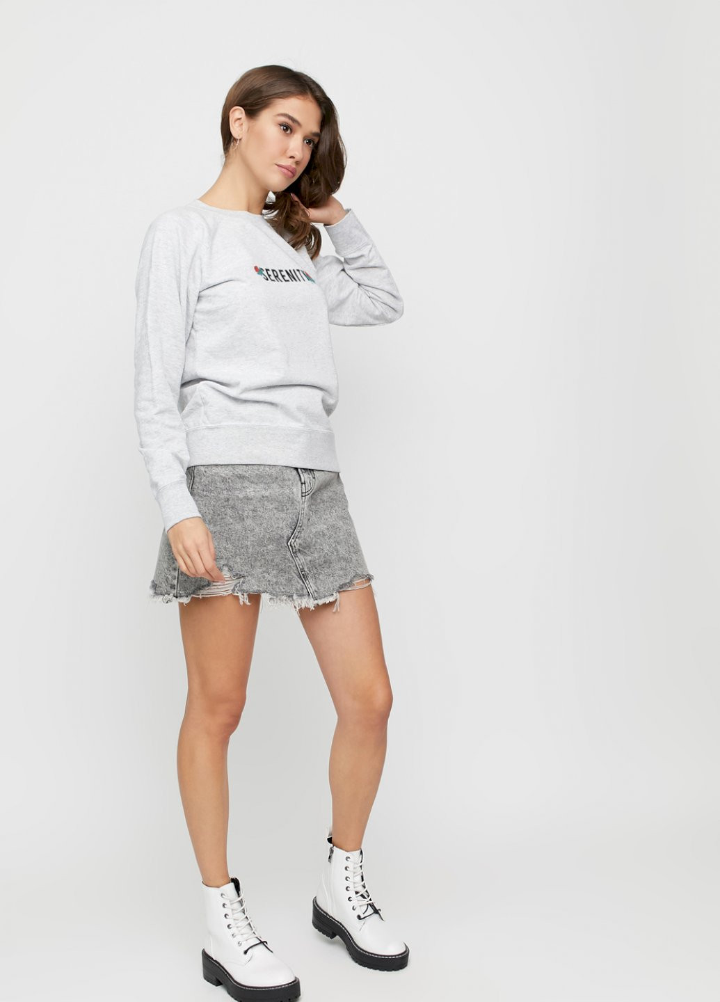 Серый свитшот женский /no flis/ YAPPI рисунок (251467721)