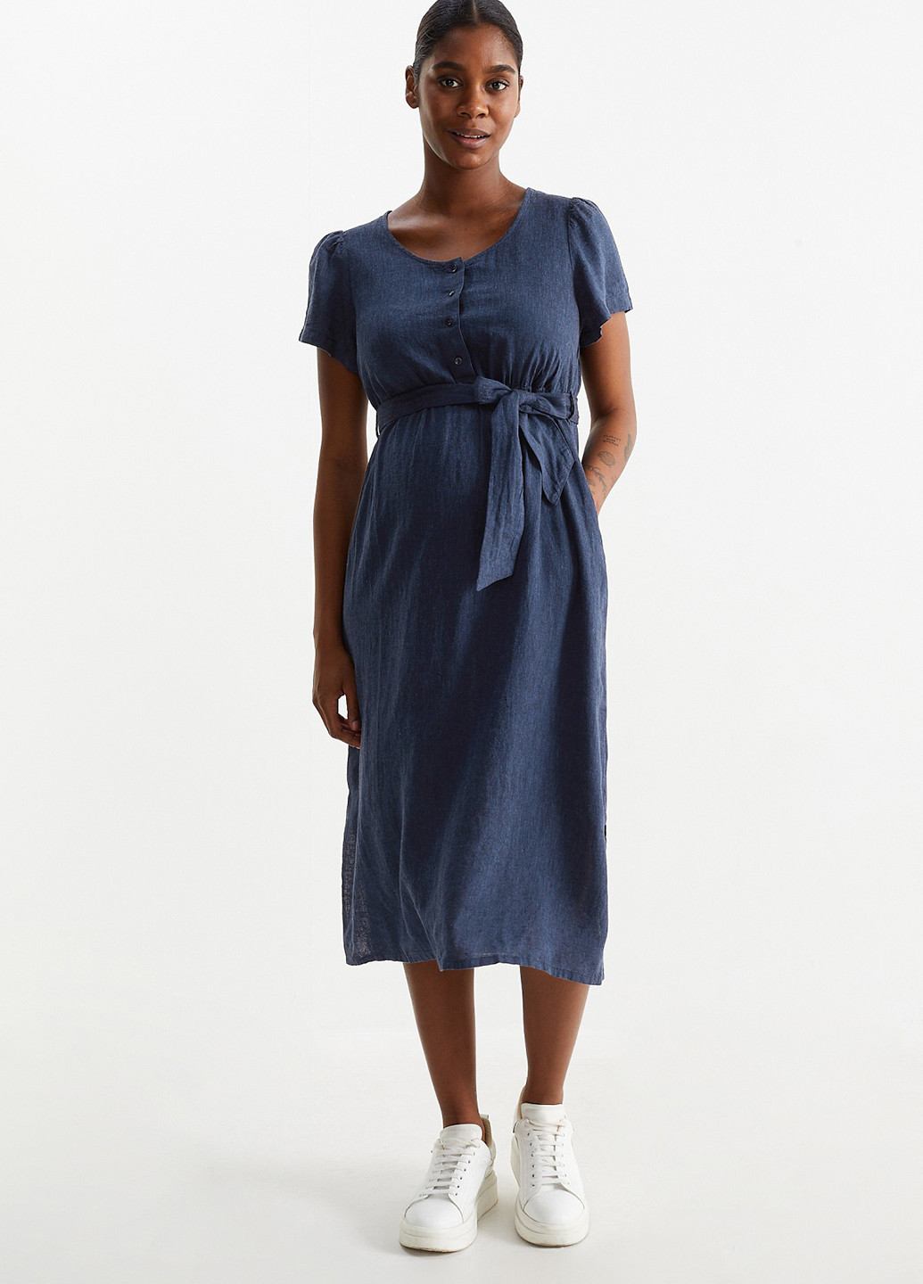 Темно-синя кежуал сукня для вагітних C&A однотонна