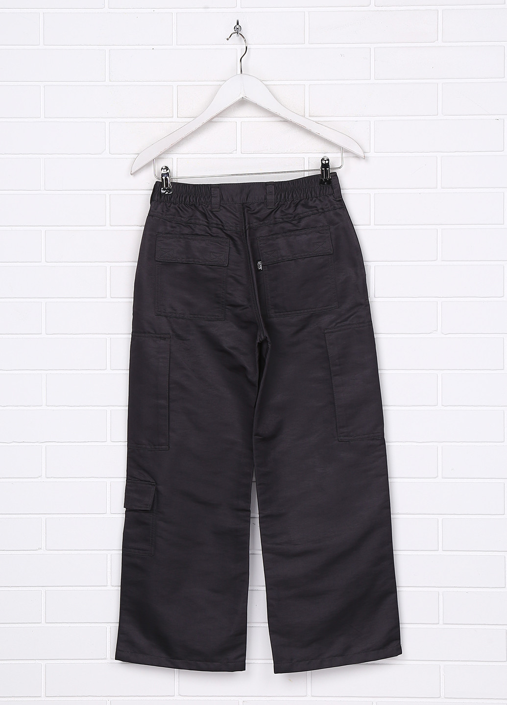 Грифельно-серые кэжуал демисезонные брюки прямые Lemmi