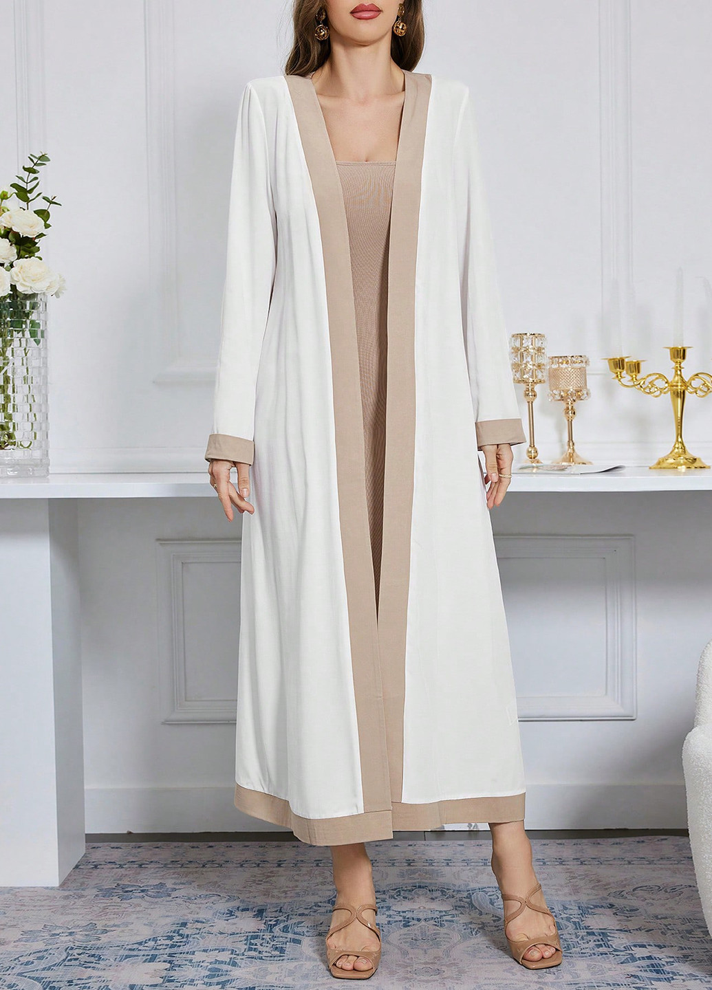 Комбінований демісезонний комплект (накидка, сукня) SHEIN