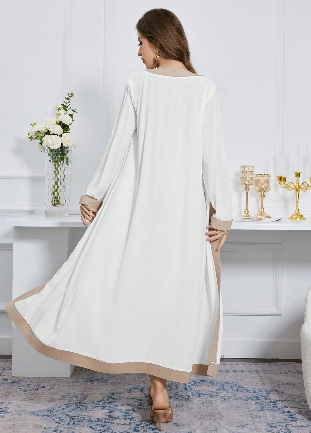 Комбінований демісезонний комплект (накидка, сукня) SHEIN