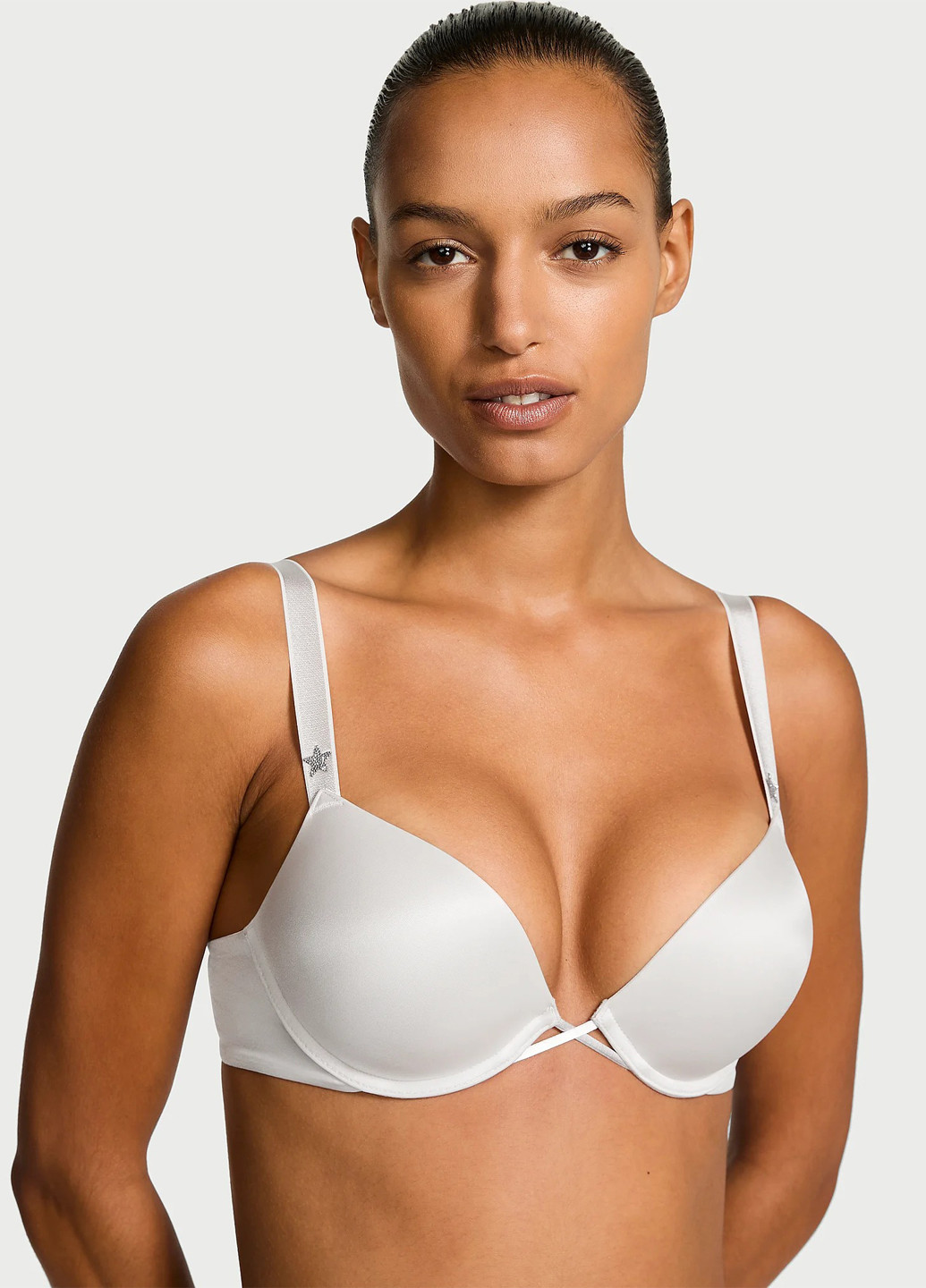 Срібний демісезонний комплект (бюстгальтер, трусики) Victoria's Secret