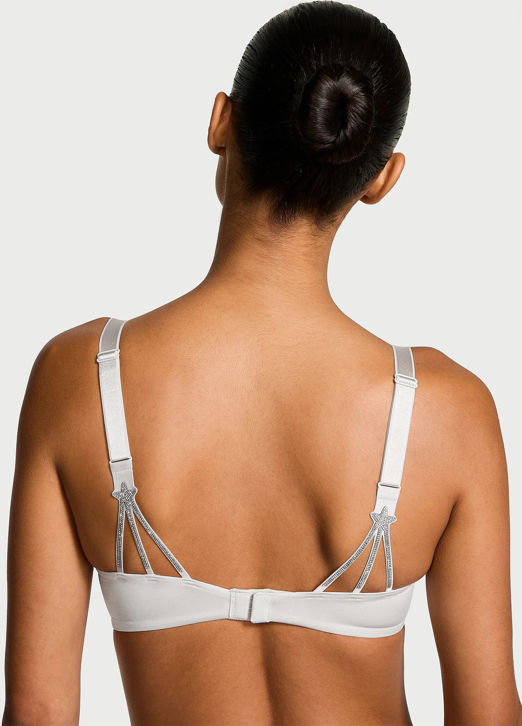 Срібний демісезонний комплект (бюстгальтер, трусики) Victoria's Secret