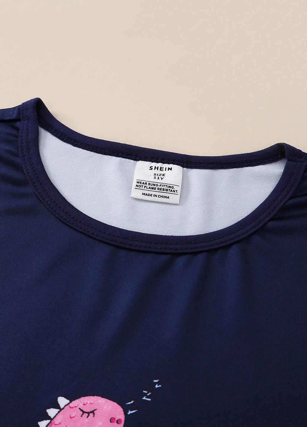 Темно-синя всесезон піжама (лонгслів, штани) лонгслів + брюки SHEIN