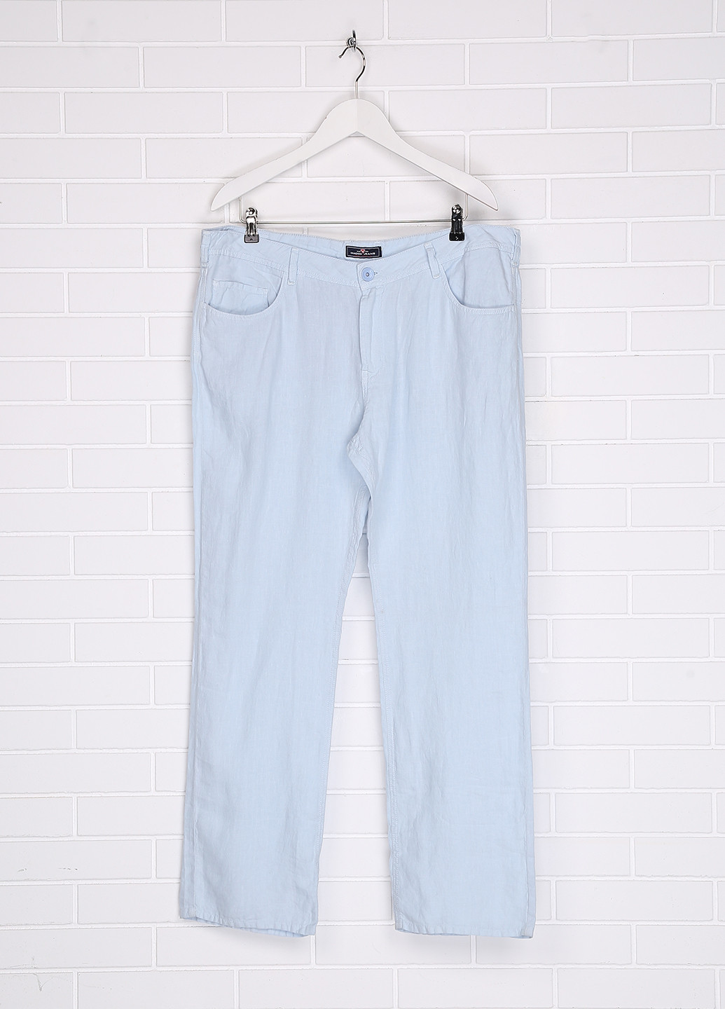 Голубые кэжуал демисезонные прямые брюки Madoc