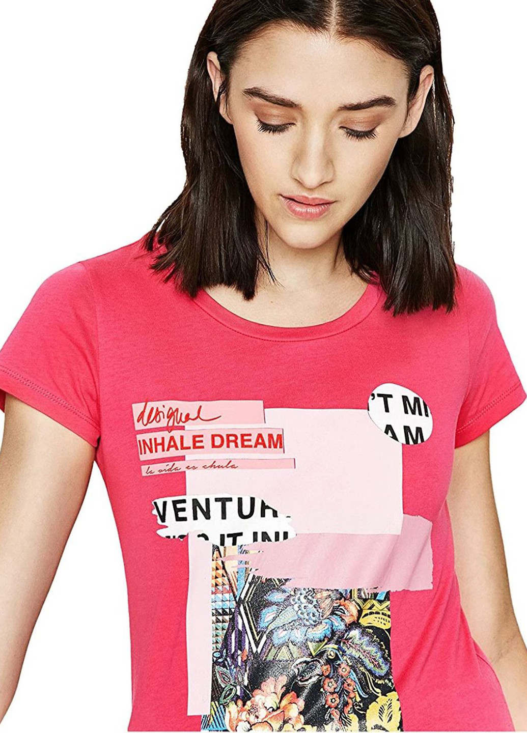Рожева літня футболка Desigual