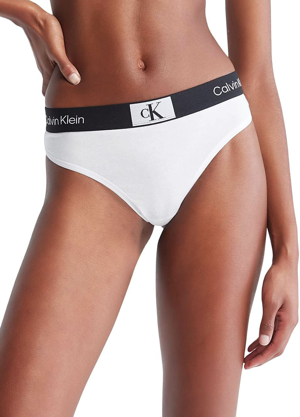 Чорно-білий демісезонний комплект (бюстгальтер, труси) Calvin Klein
