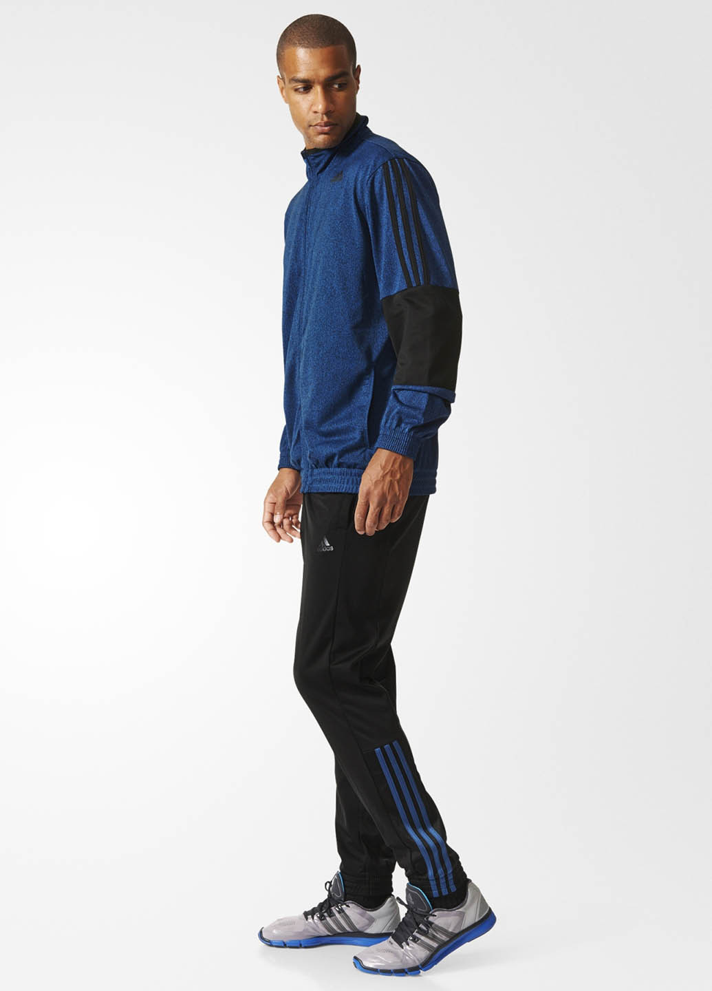Синий демисезонный костюм (толстовка, брюки) adidas