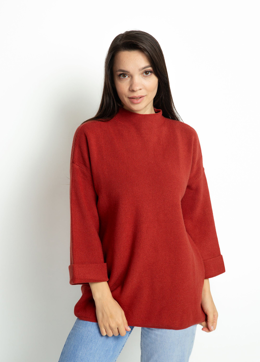 Темно-червоний демісезонний светр Time of Style