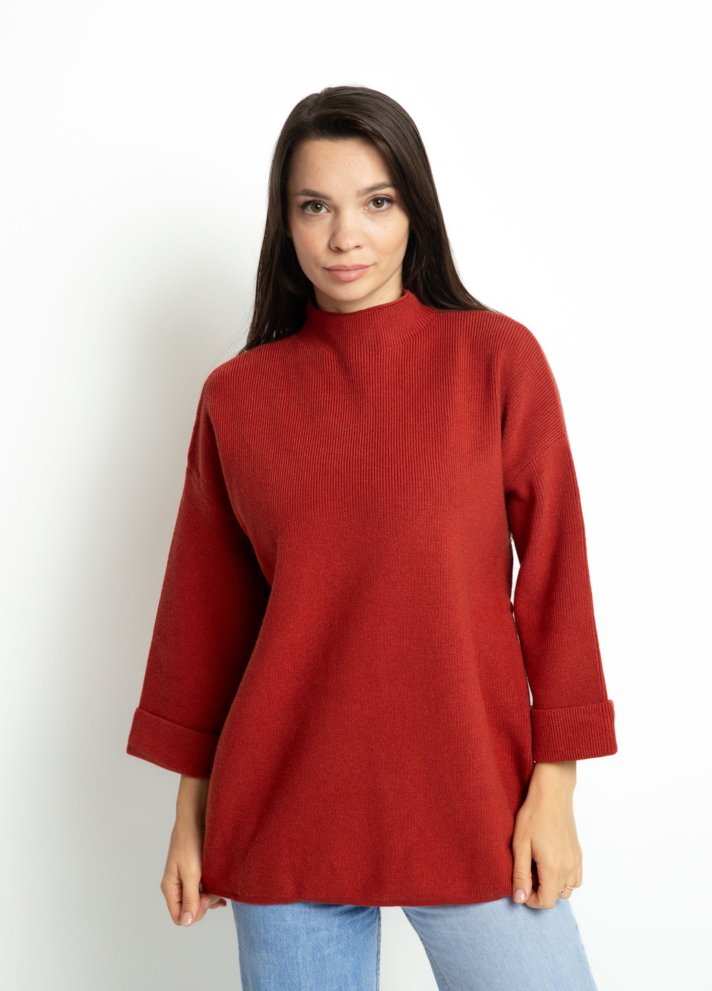 Темно-червоний демісезонний светр Time of Style