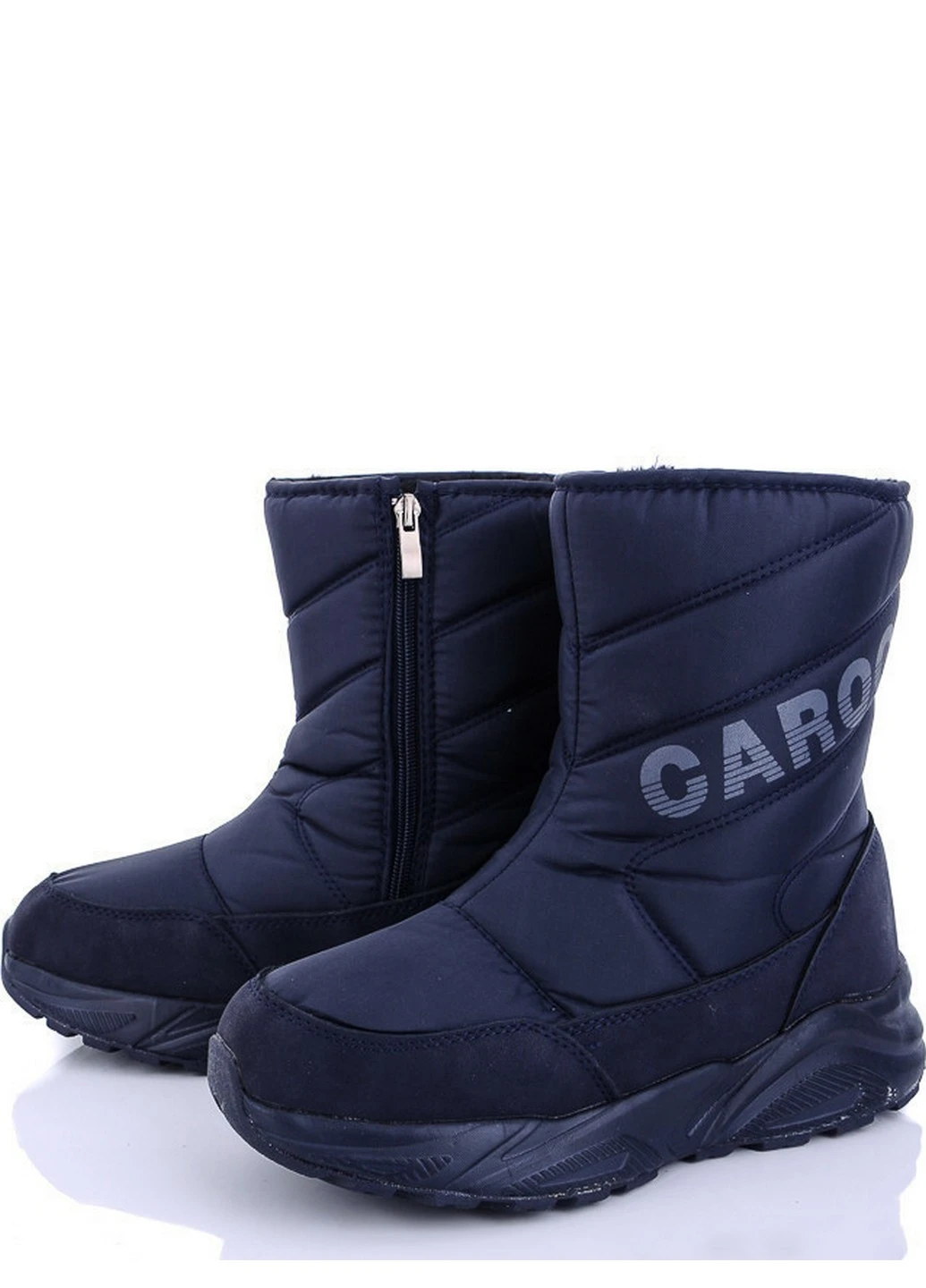 Синие кэжуал зимние дутики на шерсти 783c Caroc