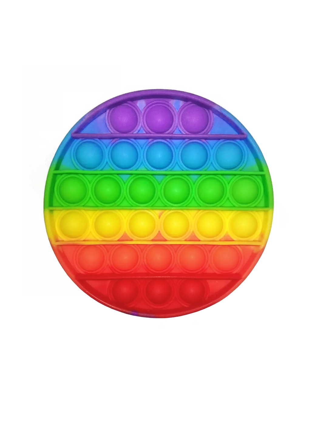 Поп Іт Вічна пупирка кругла Pop it rainbow UFT (246423882)