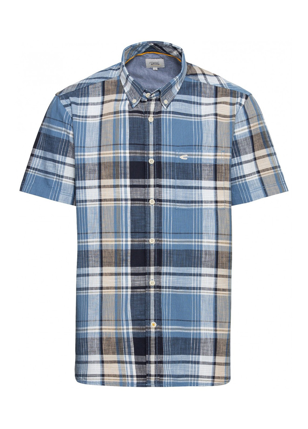 Голубой кэжуал рубашка в клетку Camel Active