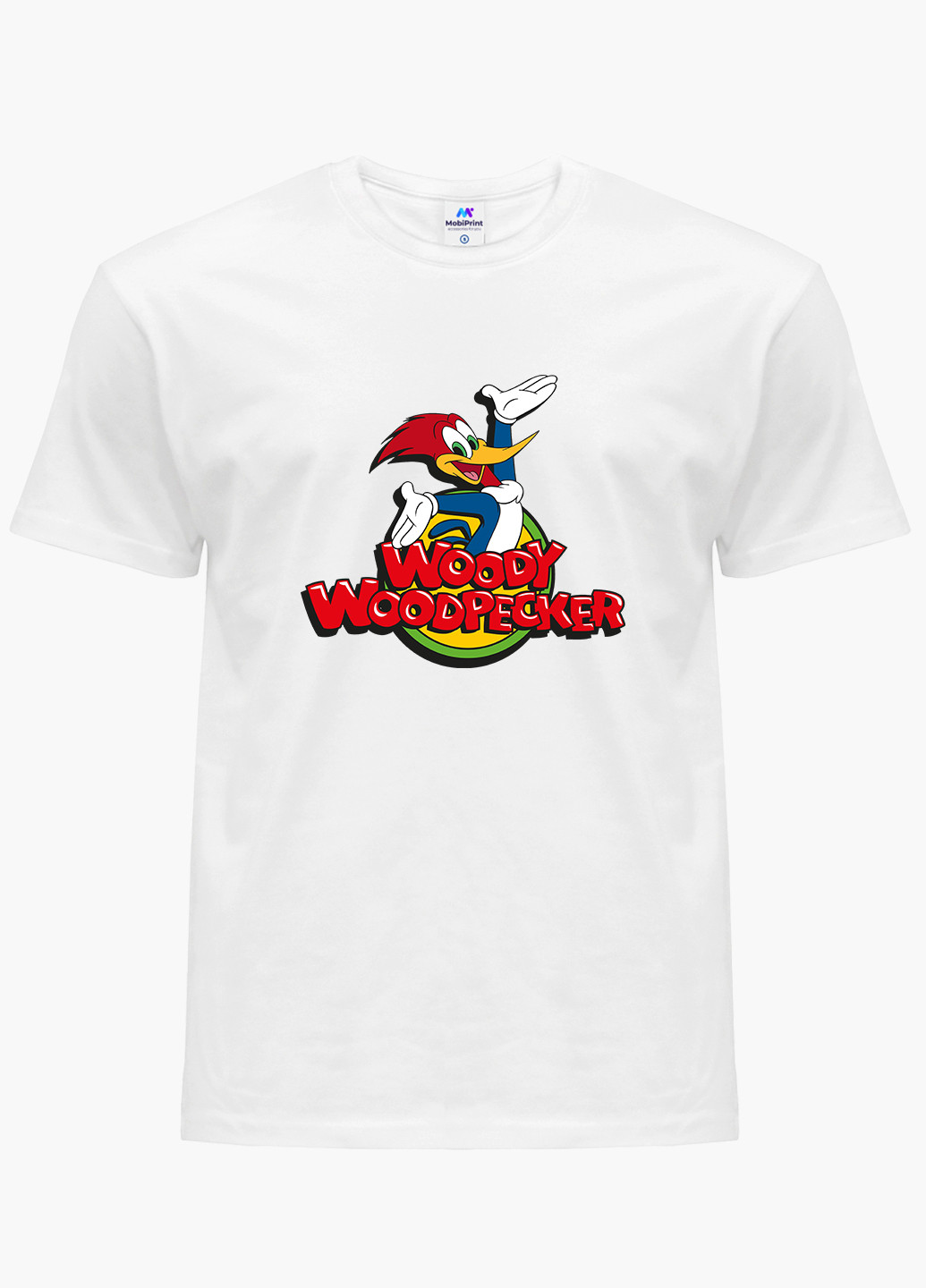 Белая футболка мужская вуди вудпекер (woody woodpecker) белый (9223-2870) xxl MobiPrint