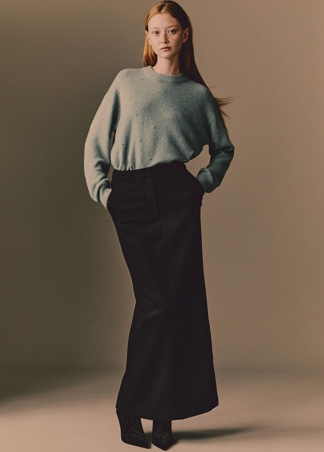 Серо-зеленый зимний джемпер джемпер H&M