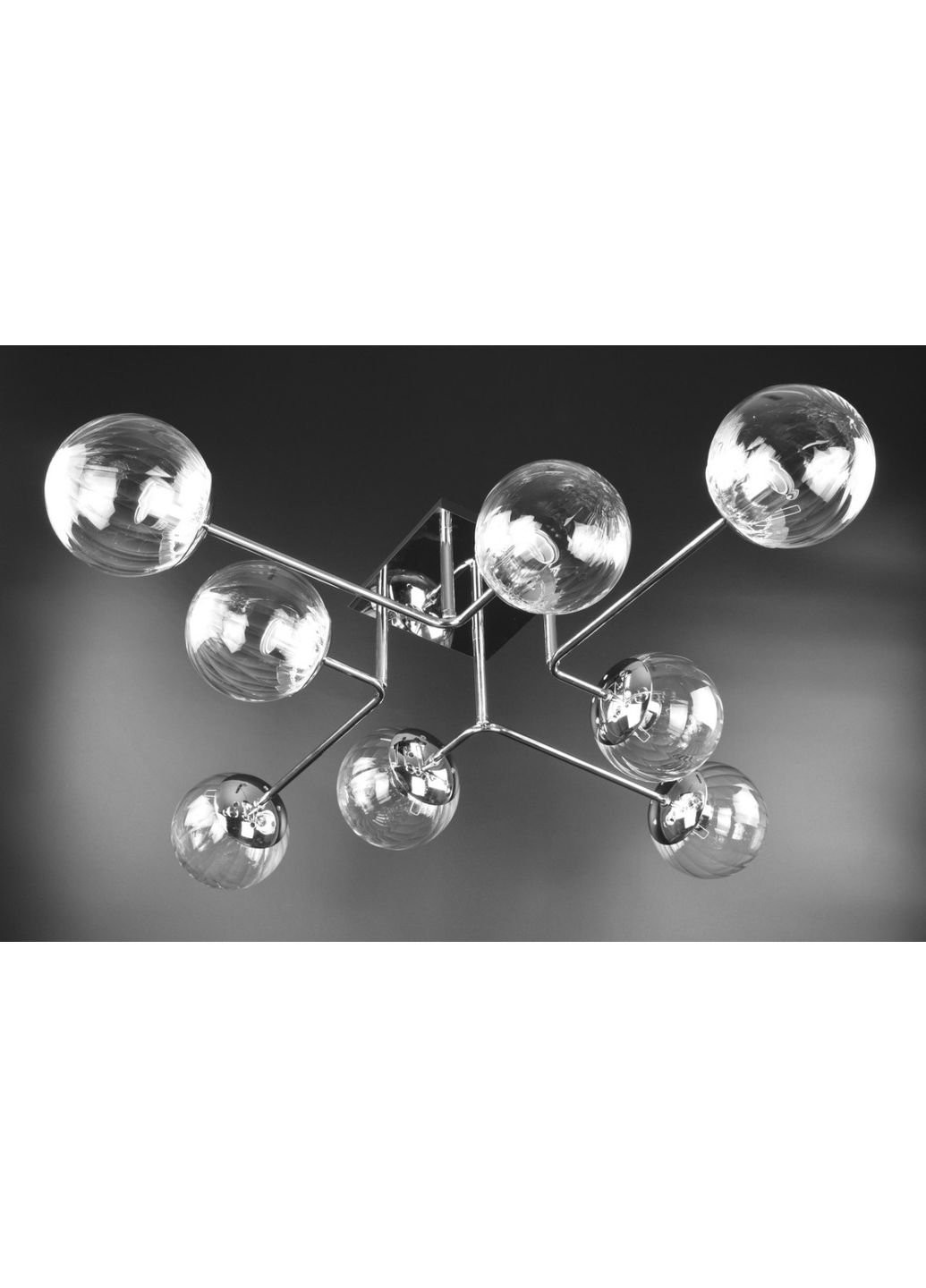 Люстра потолочная на 8 лампочек 2693/8-cl Хром 20х88х88 см. Sunnysky (253630501)