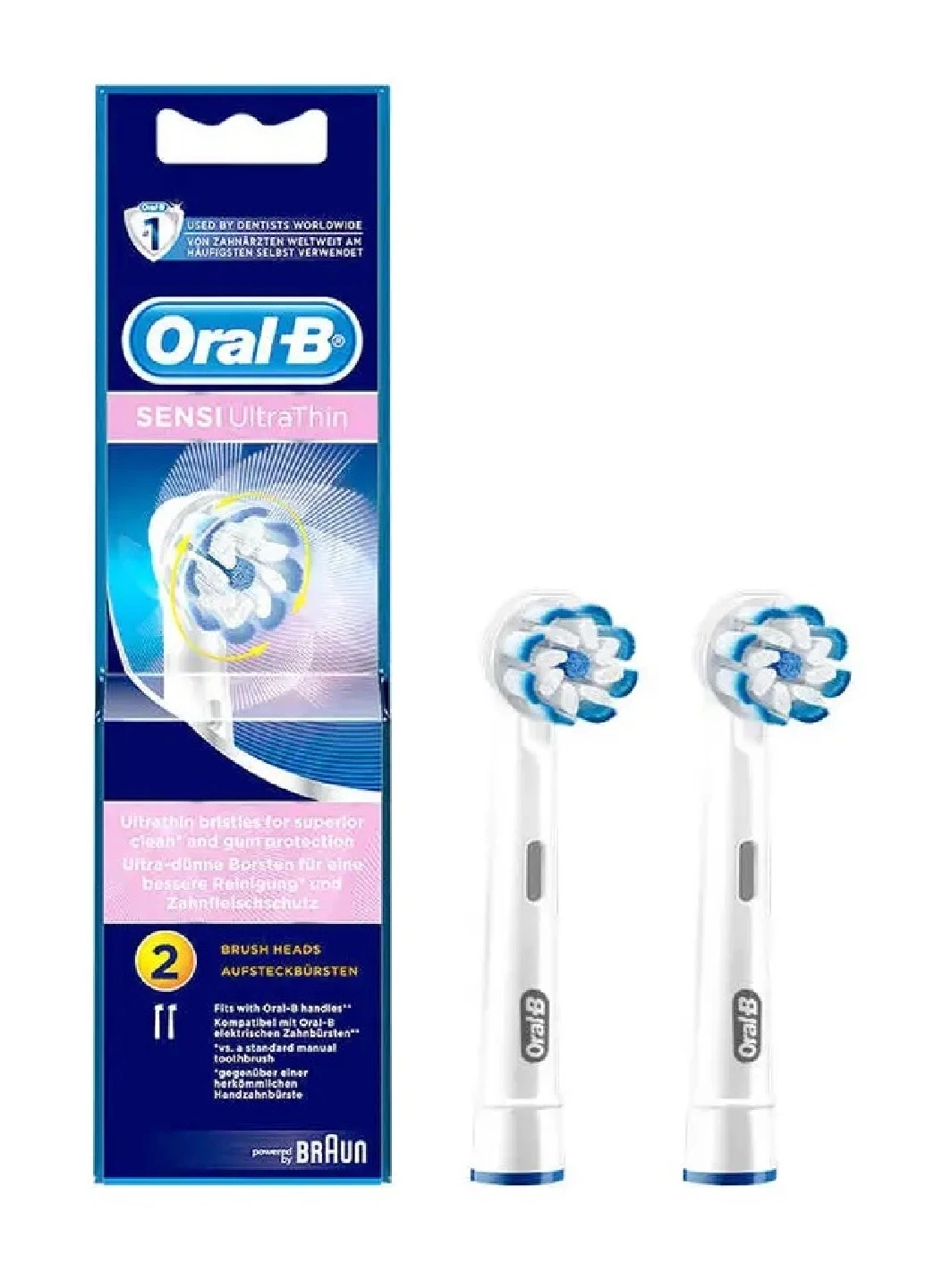 Змінні насадки для електричної зубної щітки Sensi Ultrathin 2 шт Oral-B (255128828)