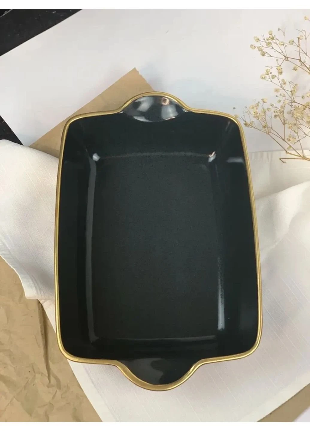 Форма для запікання Sand Space Graphite Gold ГГ-220 2.2 л чорна No Brand (253613431)