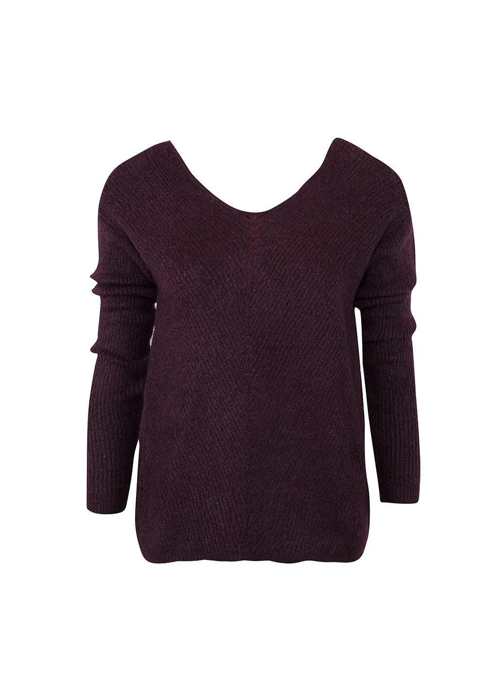 Бордовый демисезонный пуловер пуловер Vila