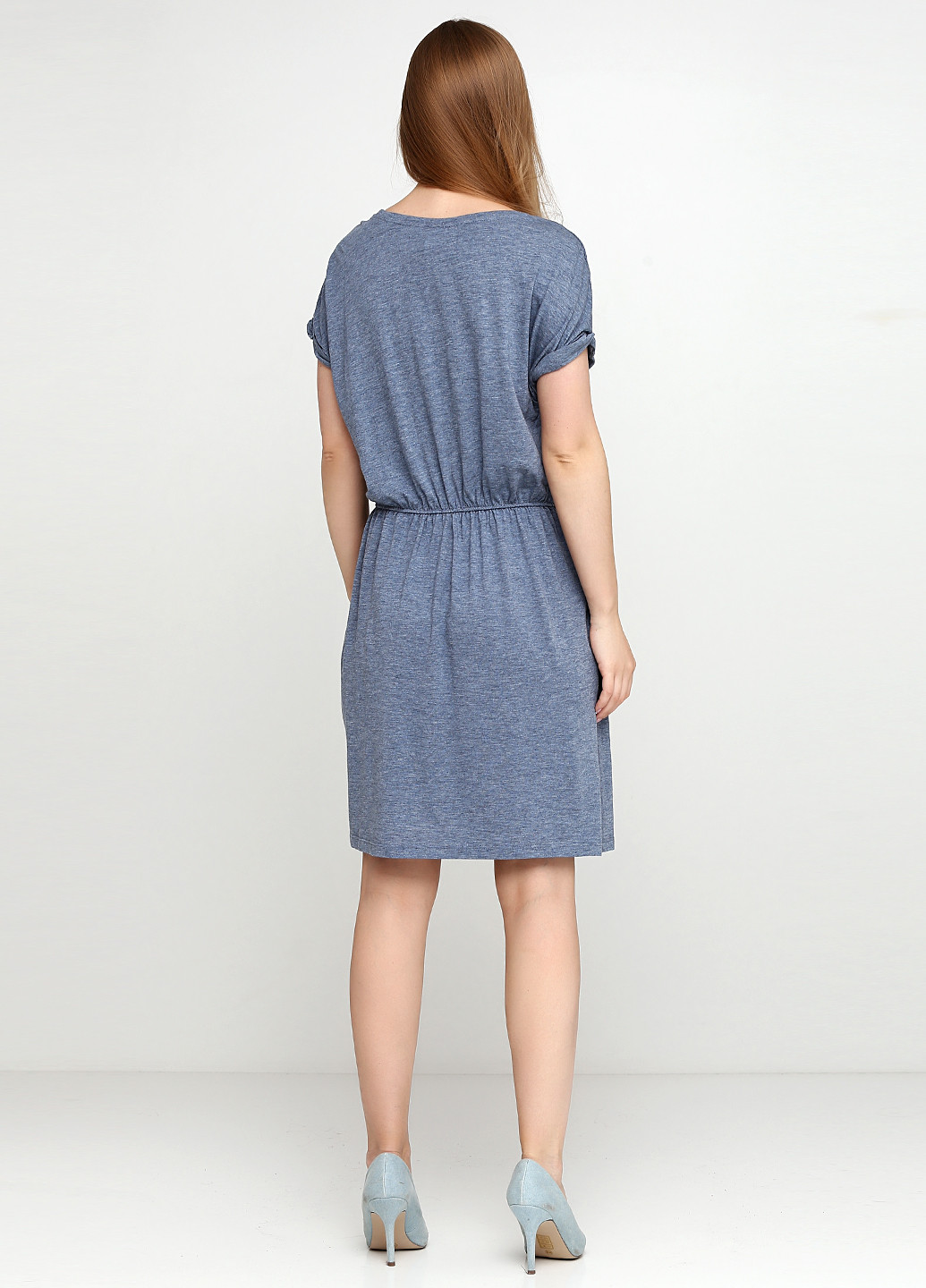 Синя кежуал сукня H&M меланжева