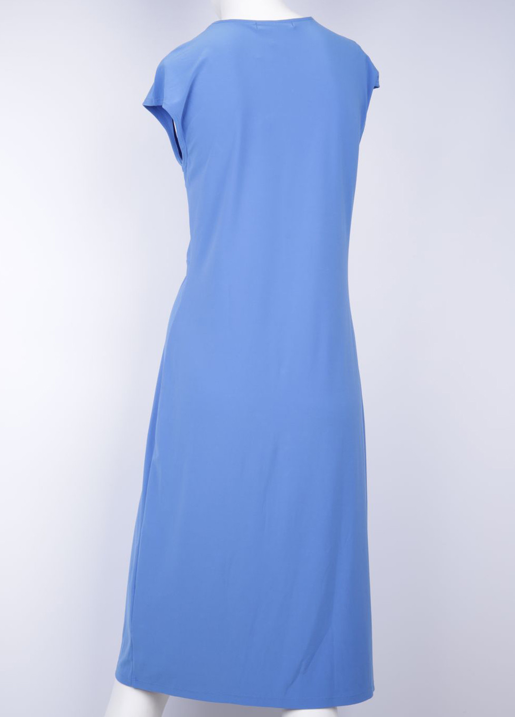 Голубое кэжуал платье а-силуэт Ralph Lauren однотонное