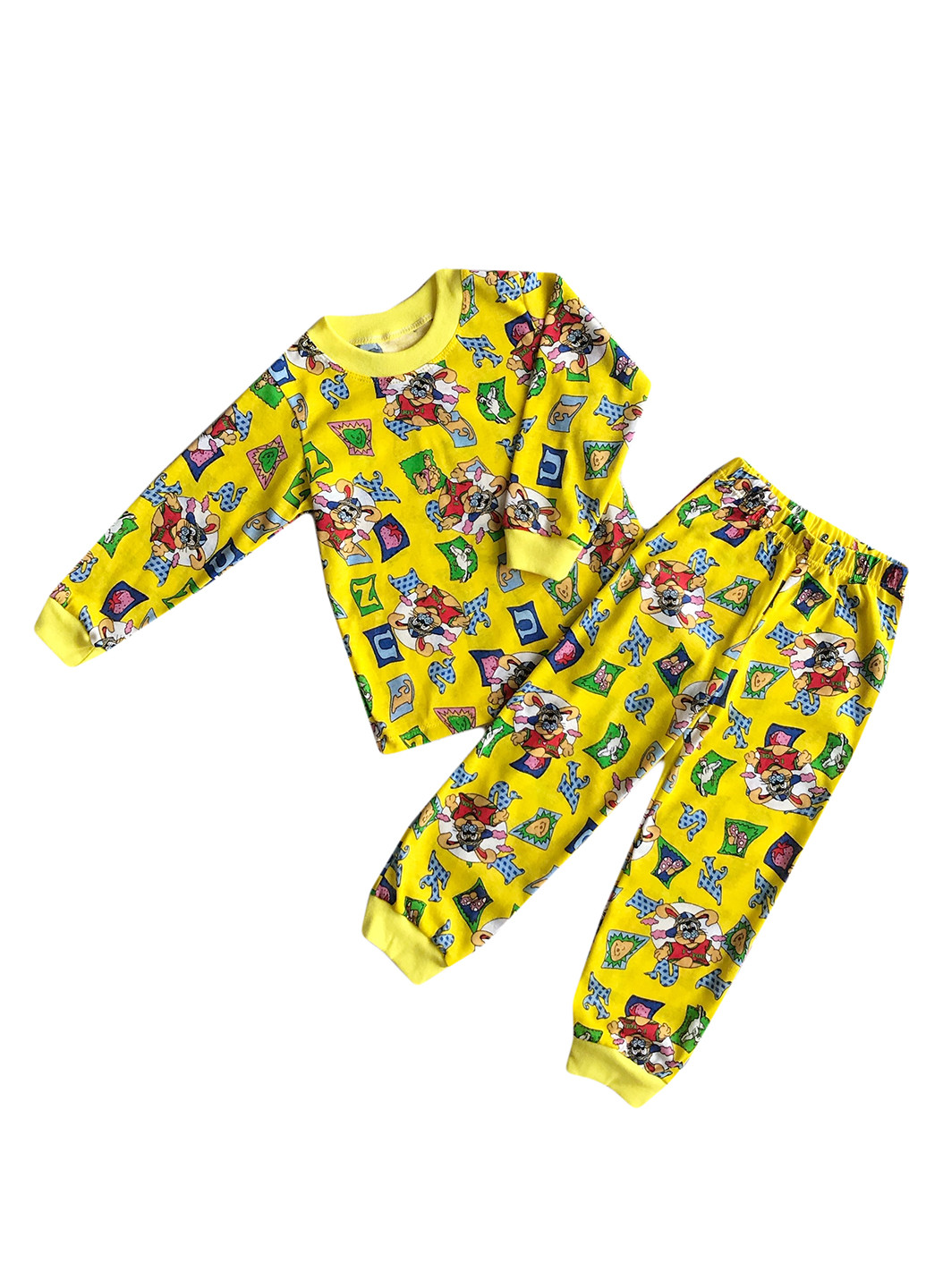 Желтая всесезон пижама (лонгслив, брюки) лонгслив + брюки AV Style