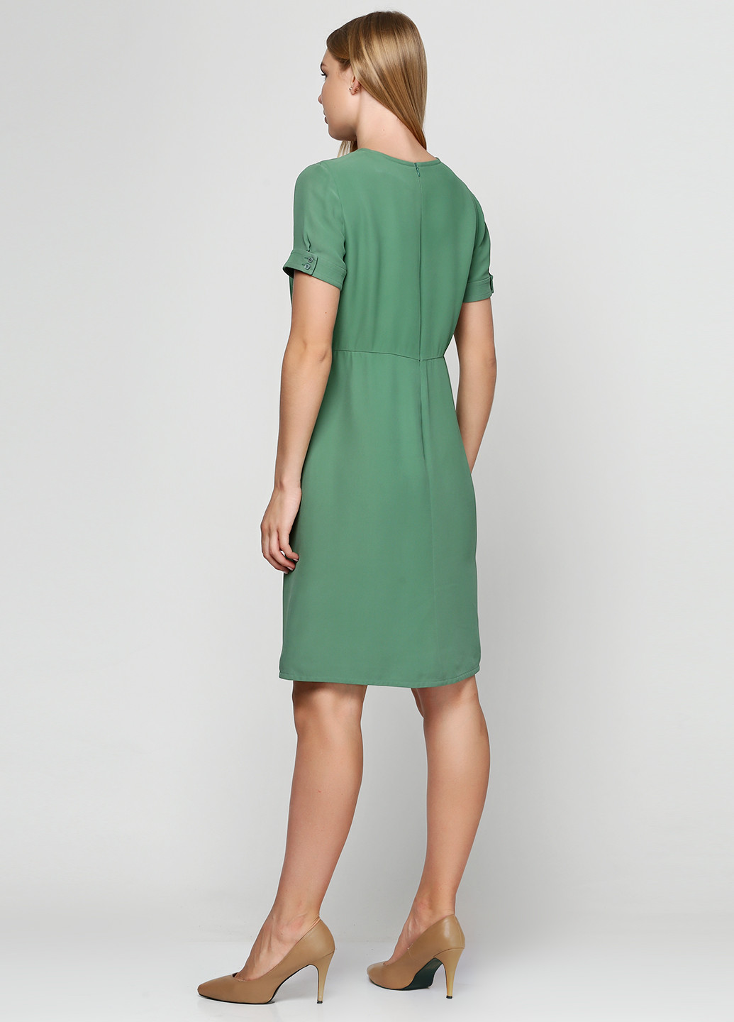Зеленое кэжуал платье Valentino однотонное