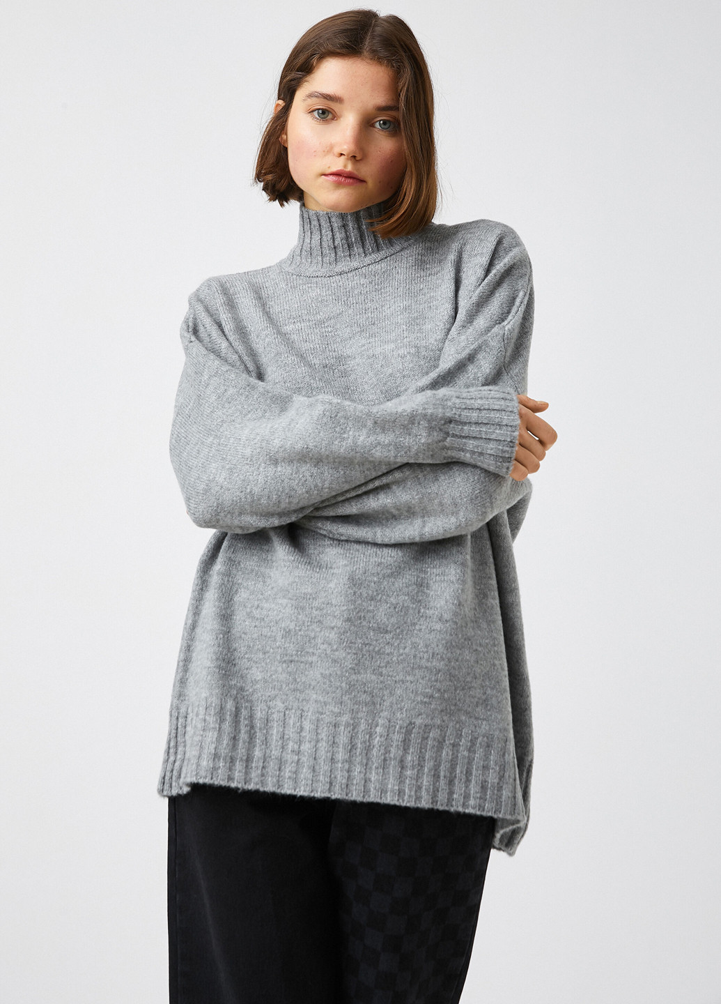 Серый демисезонный свитер KOTON