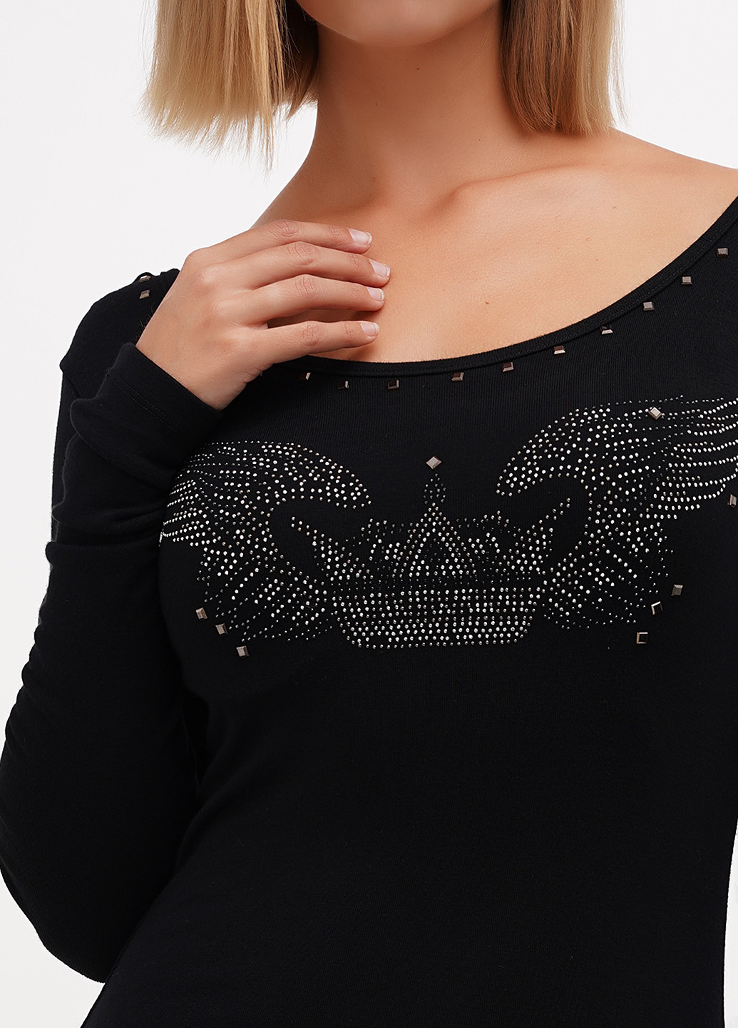 Черное кэжуал платье силуэтная Sassofono Club однотонное