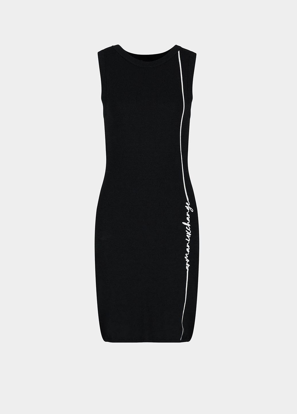 Черное кэжуал платье Armani Exchange с логотипом