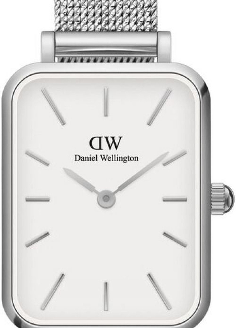 Часы DW00100438 Quadro 20X26 Pressed Sterling S White кварцевые классические Daniel Wellington (253014934)