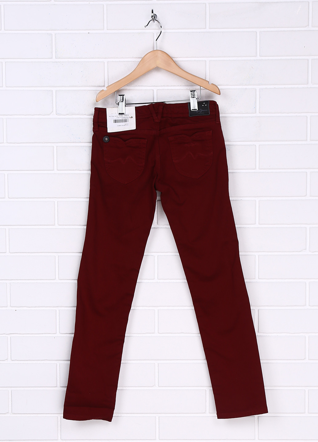 Бордовые демисезонные прямые джинсы Pepe Jeans