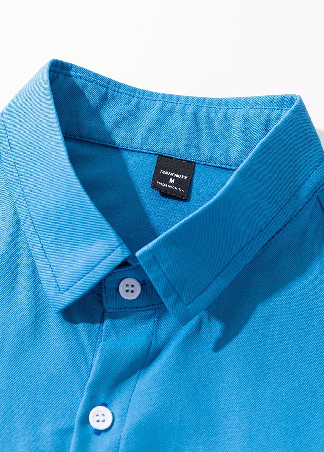 Блакитний демісезонний костюм (сорочка, штани) брючний SHEIN