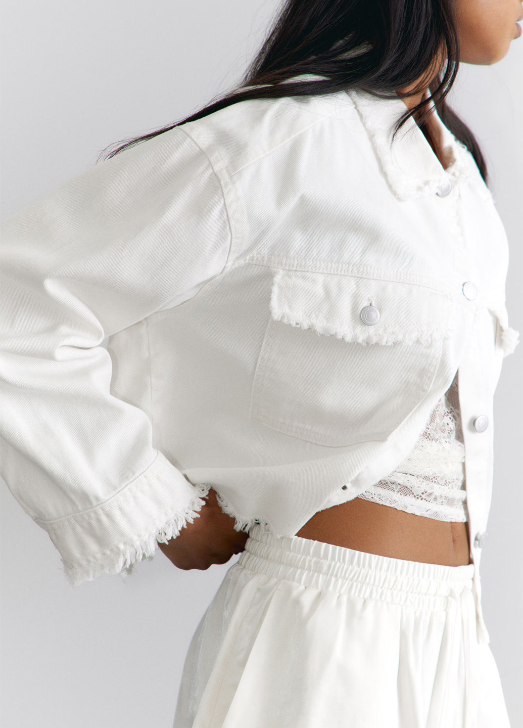 Белая демисезонная куртка Monki