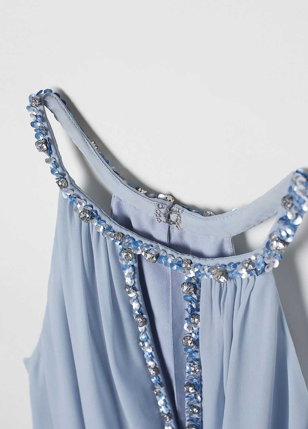 Голубое вечернее платье H&M