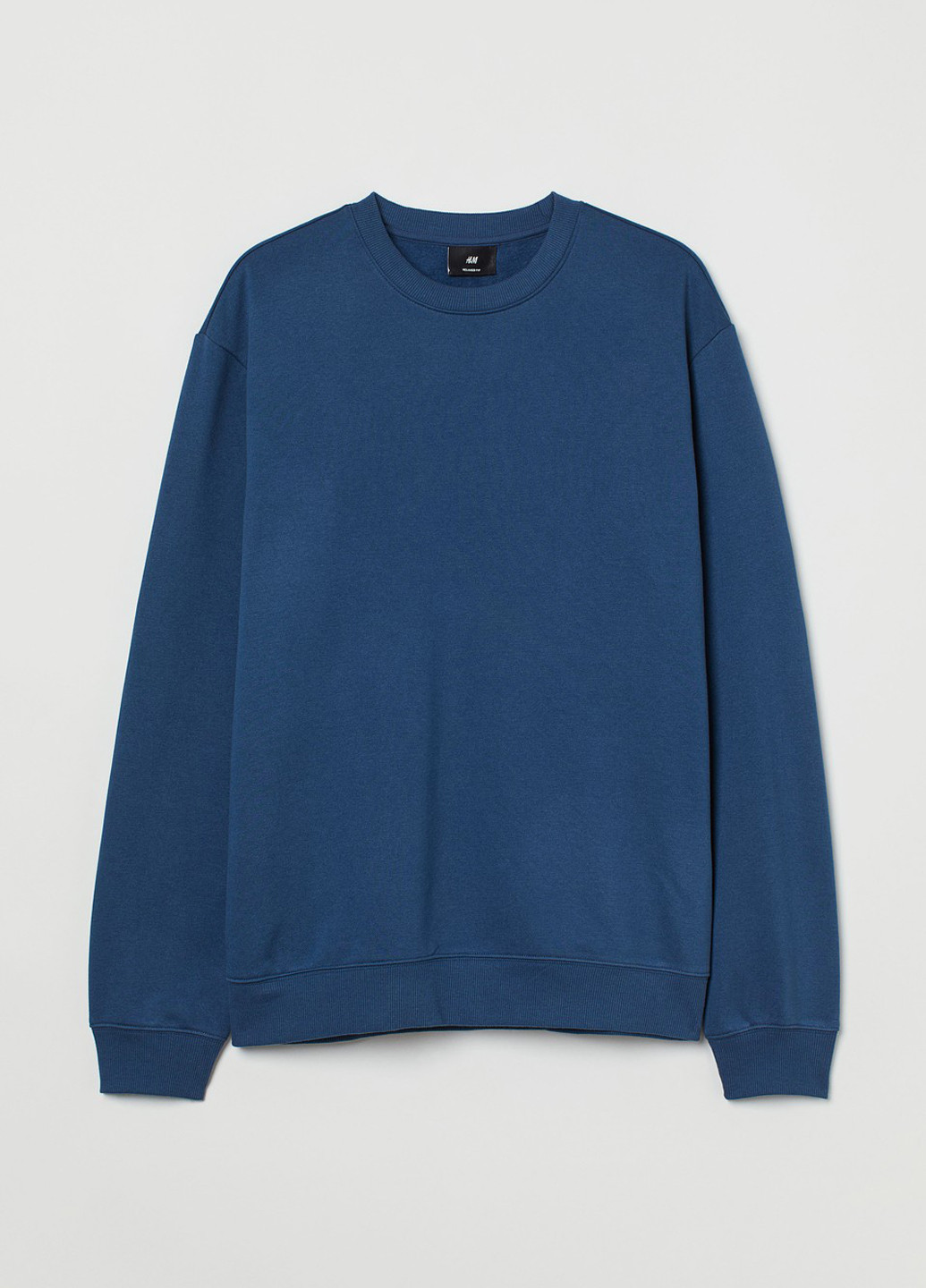 Темно-синий свитшот H&M однотонный без декора (311950375)