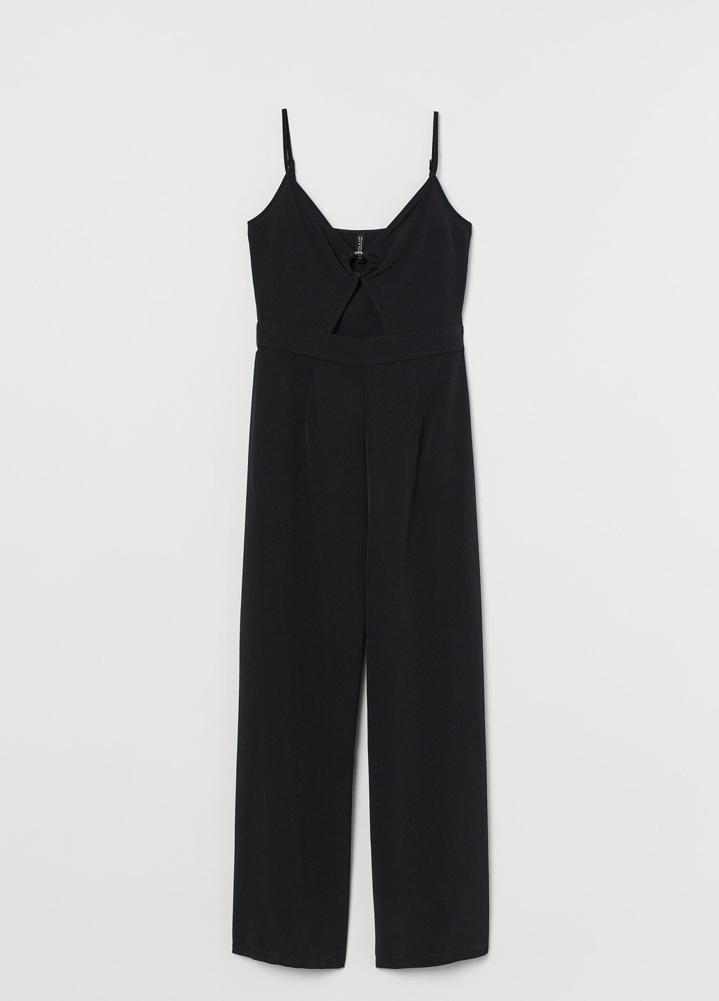 Комбінезон H&M однотонний чорний кежуал поліестер