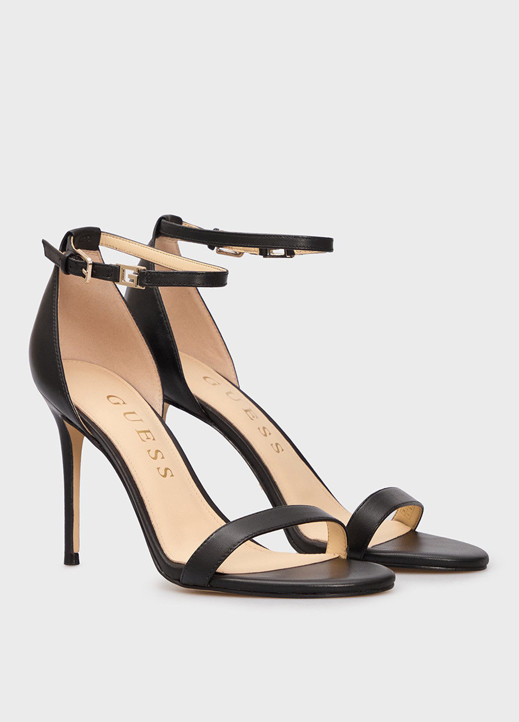 Черные босоножки Guess с ремешком с логотипом