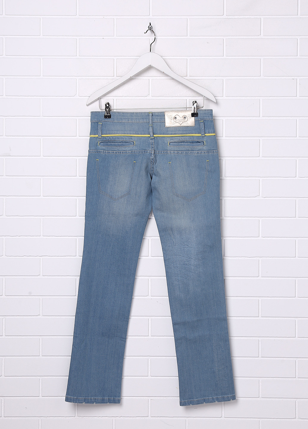 Голубые демисезонные прямые джинсы Roberto Cavalli Angels