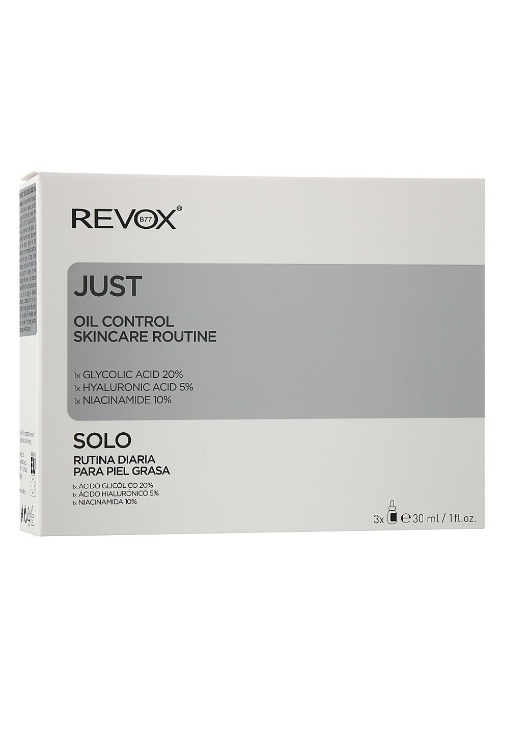 Набір сироваток для догляду за шкірою Oil Control 3*30 мл Revox (254289552)