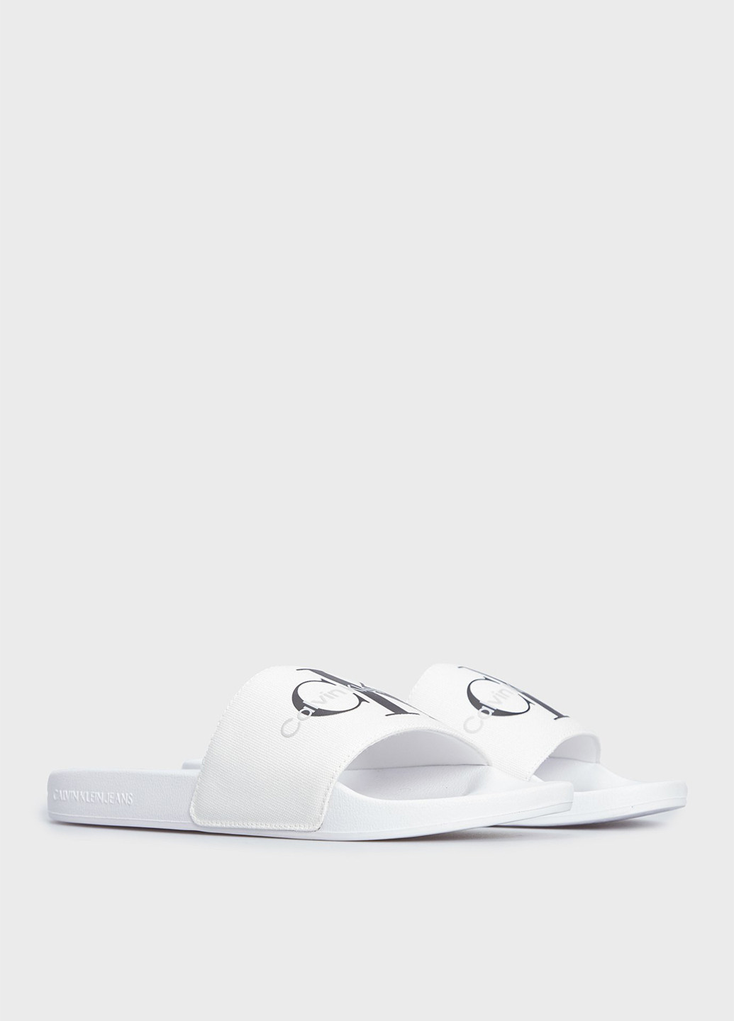 Белые кэжуал, спортивные, пляжные шлепанцы Calvin Klein Jeans