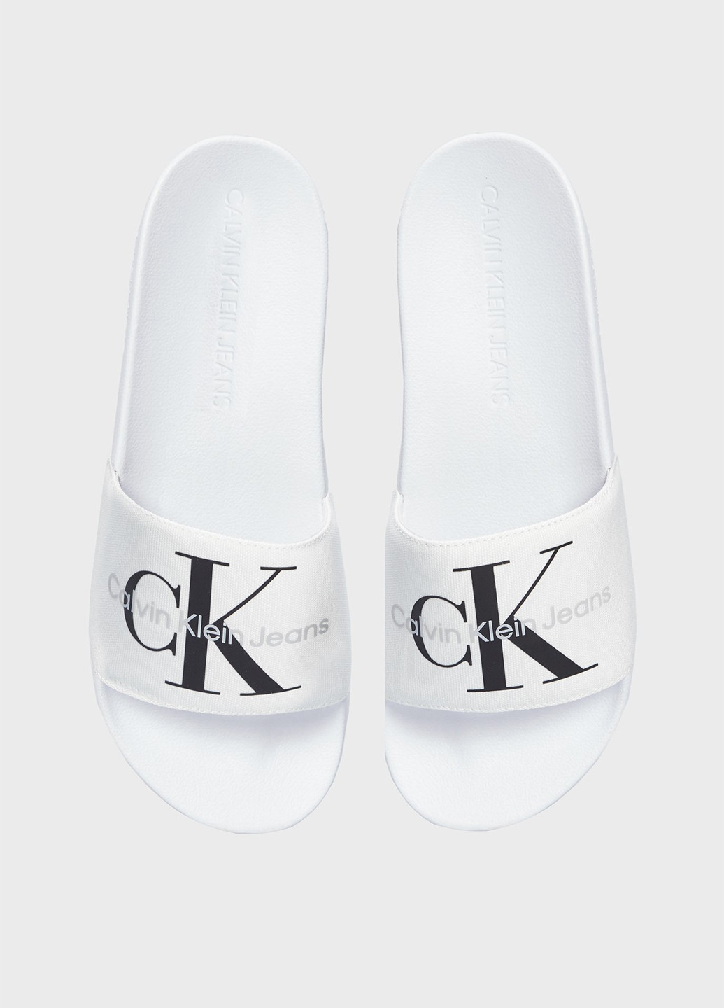 Белые кэжуал, спортивные, пляжные шлепанцы Calvin Klein Jeans
