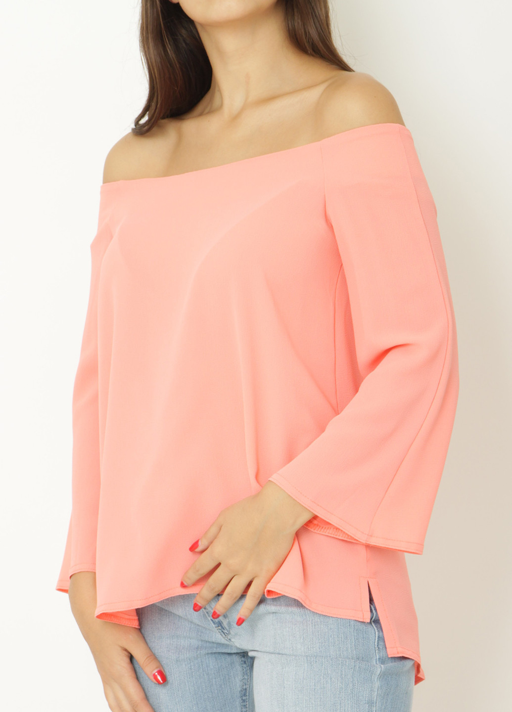 Персиковая летняя блуза Ko-style