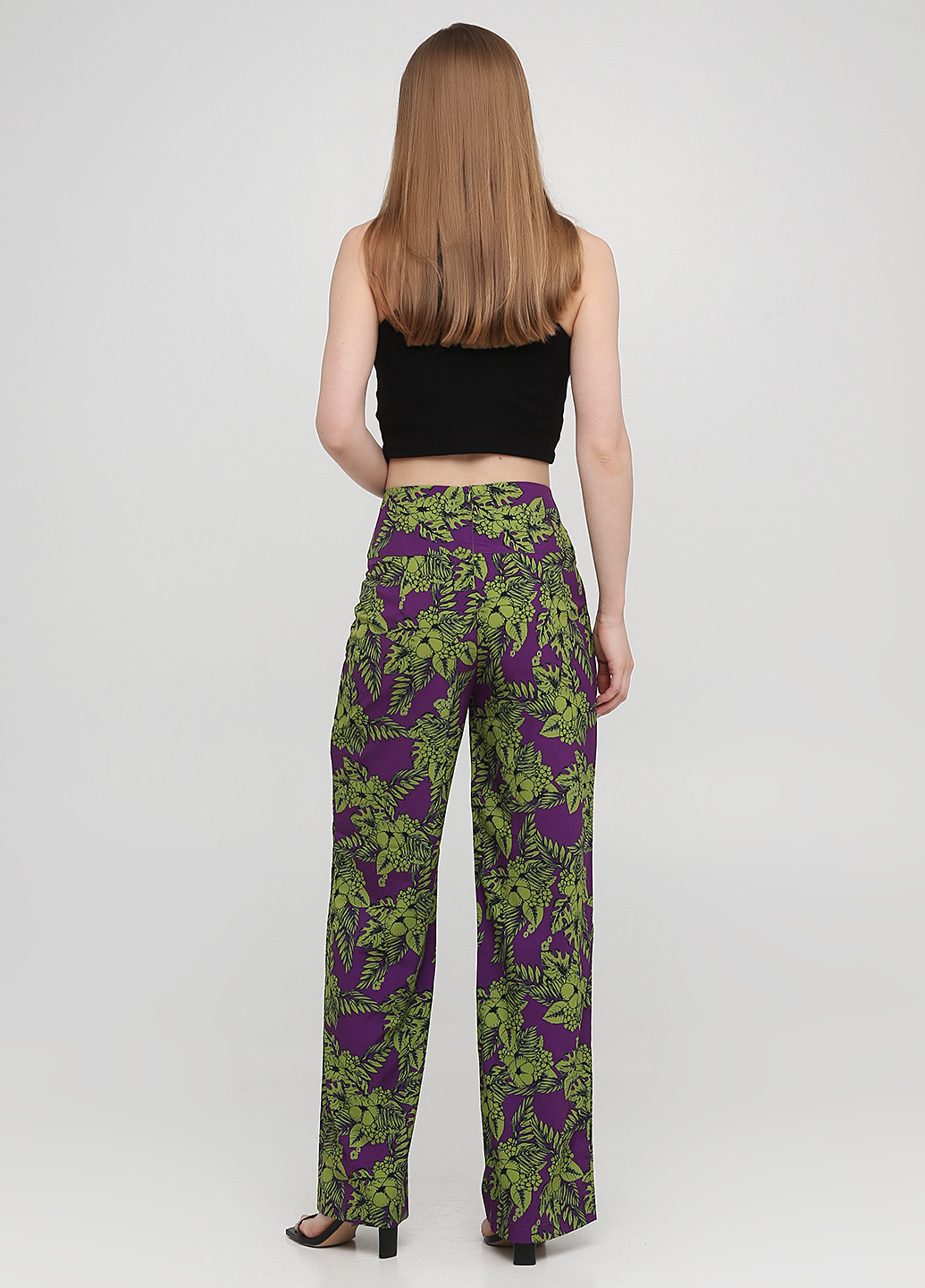Фиолетовые кэжуал летние прямые, палаццо брюки Rita Ross