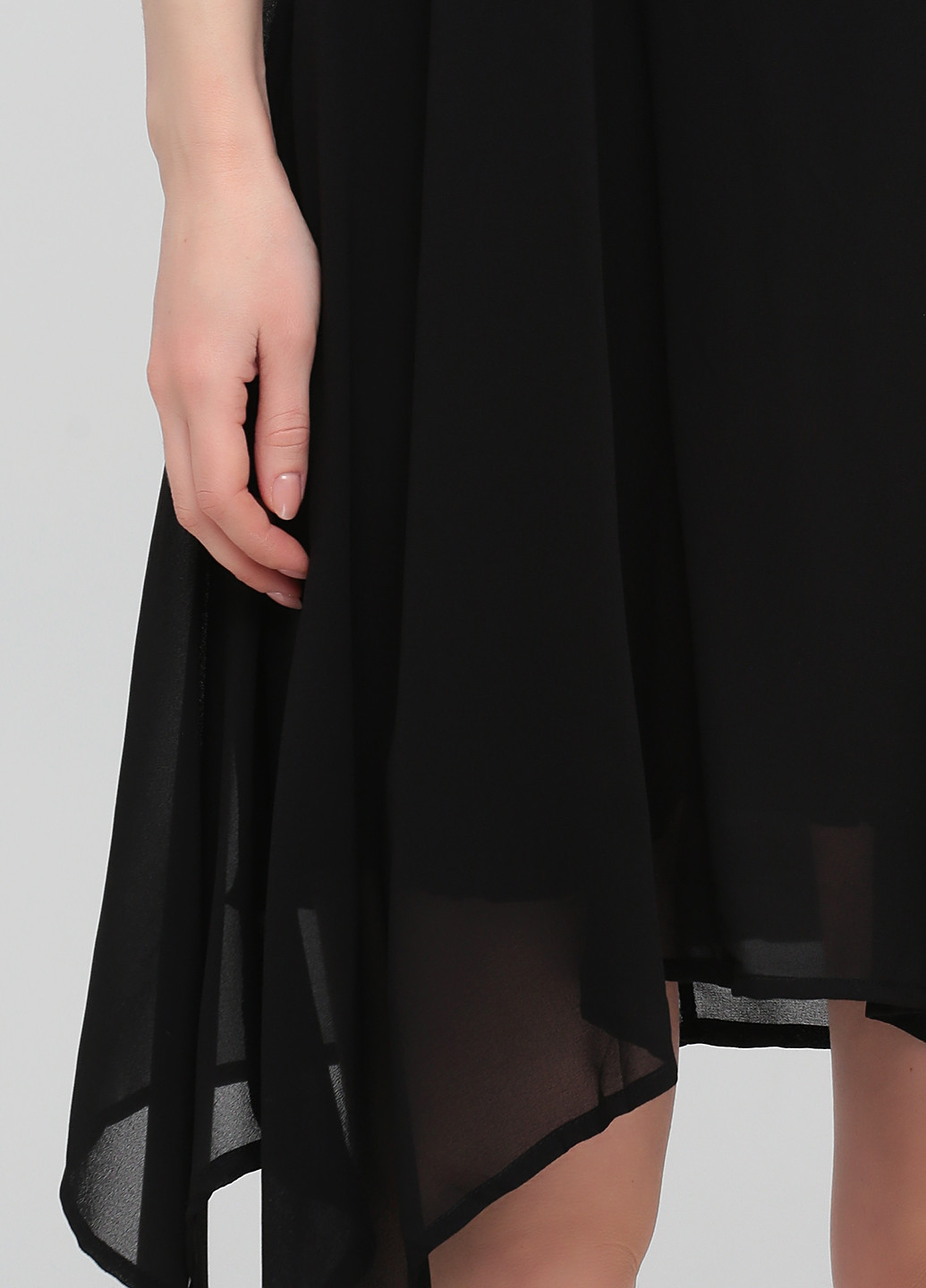 Чорна кежуал сукня з відкритою спиною PDK однотонна