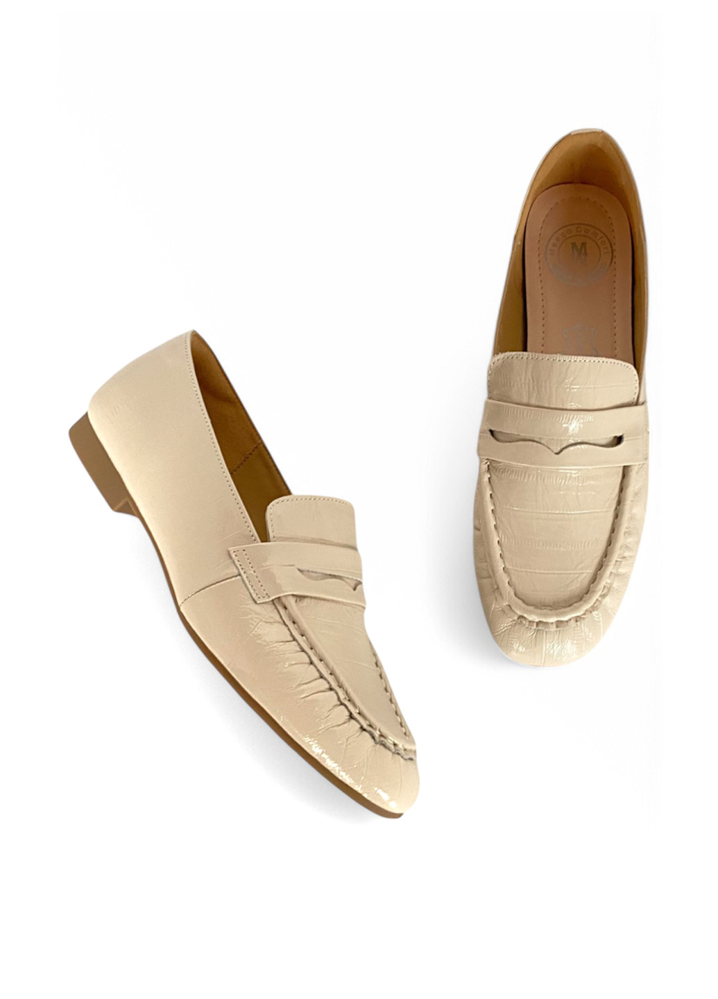 Meego Туфлі бежевий з натуральна шкіра, румунія — демісезон (324397465)