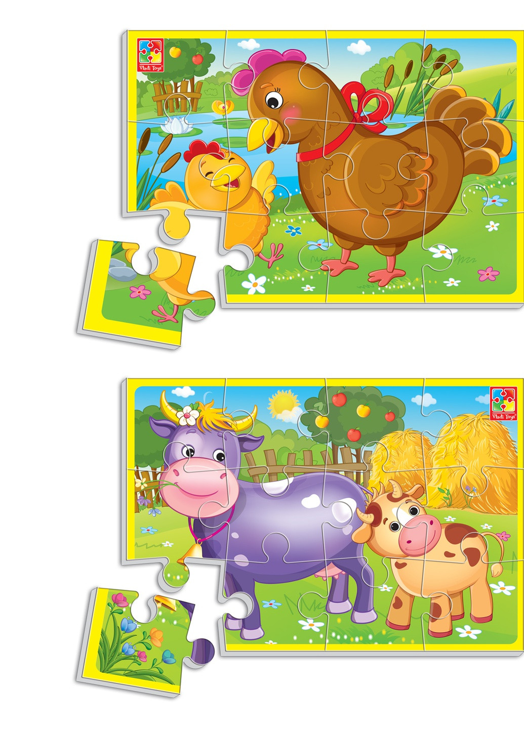 Мягкие пазлы А5 "Животные фермы" VT1103-44 (укр) Vladi toys (232973756)