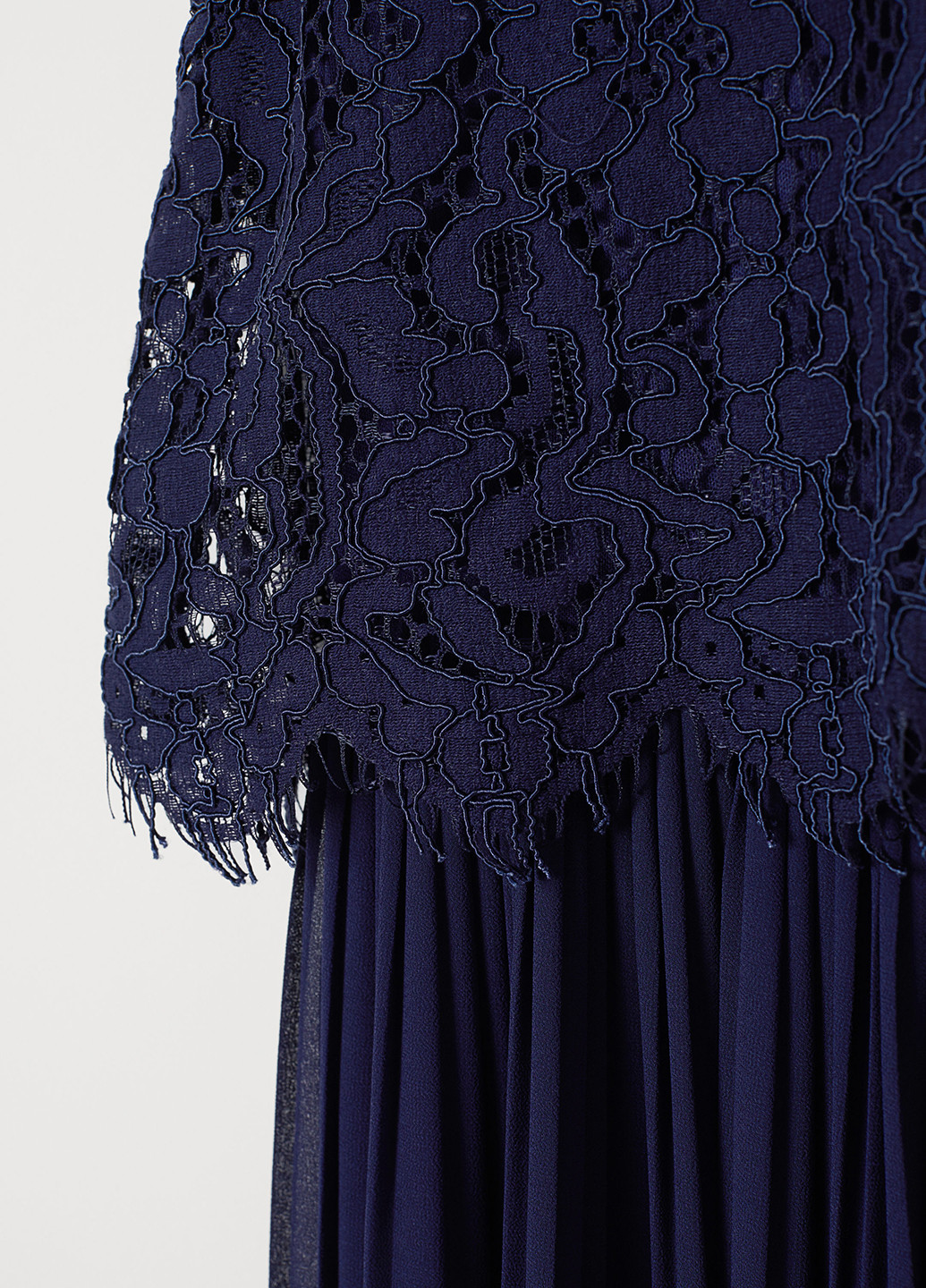 Темно-синя вечірня плаття, сукня плісована H&M